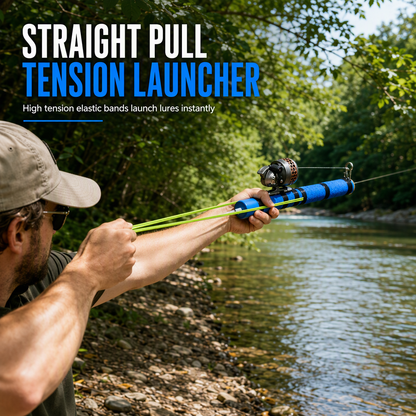 🎣🚀 Bait Launcher Fishing Set – Precision Slingshot Casting Rod with Spinning Reel