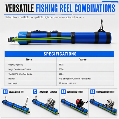 🎣🚀 Bait Launcher Fishing Set – Precision Slingshot Casting Rod with Spinning Reel