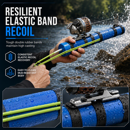 🎣🚀 Bait Launcher Fishing Set – Precision Slingshot Casting Rod with Spinning Reel