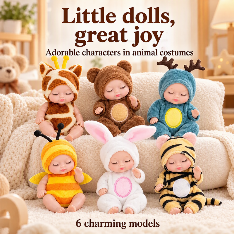 🍼 Mini Baby Dolls in Animal Outfits