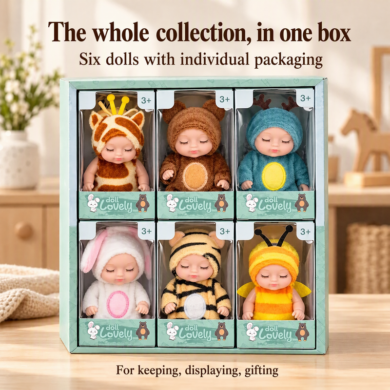 🍼 Mini Baby Dolls in Animal Outfits
