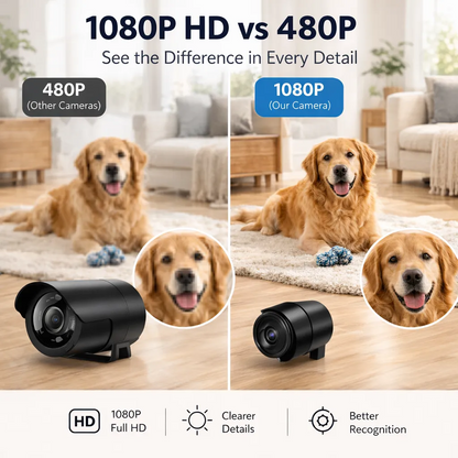 X5 Wireless Home Security Camera - 1080P HD Wi-Fi Dual-Use Monitor